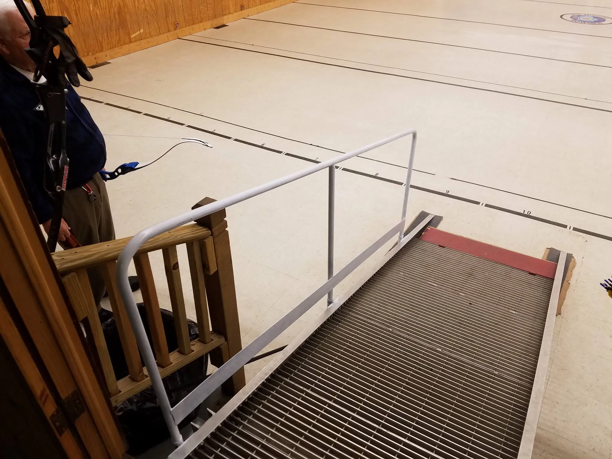 An extended wheelchair ramp providing full access to our indoor range